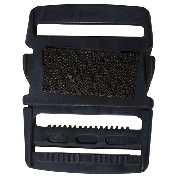 2" Side-Release Quick-Adjust Buckle – Black Plastic, Hook-n-Loop Backing - Picture 6 of 6